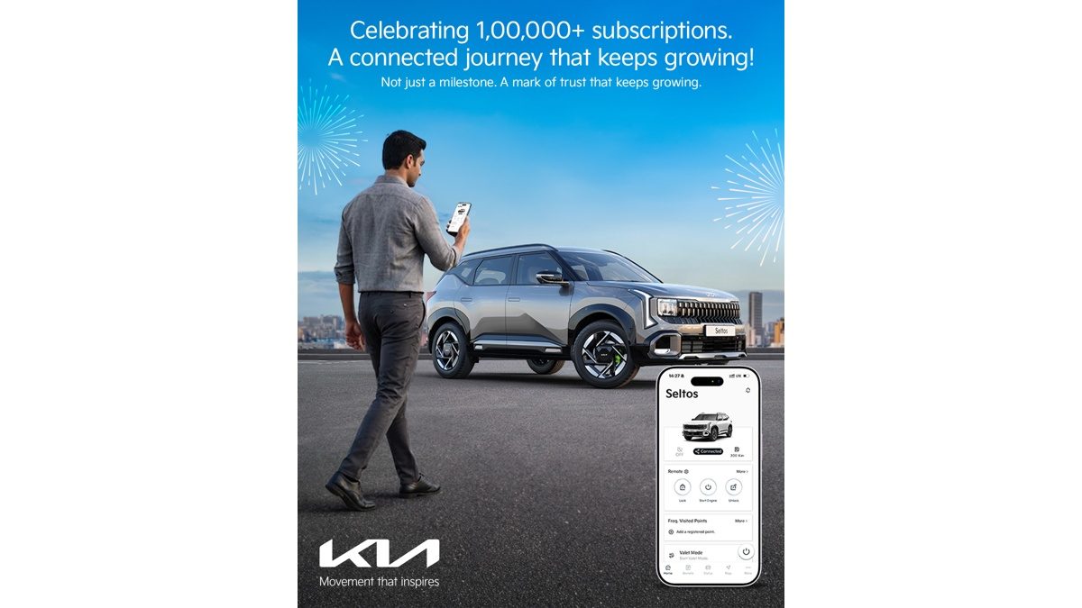 Kia Connect Crosses 1 Lakh Paid Renewals in India, Shows Strong Customer Trust